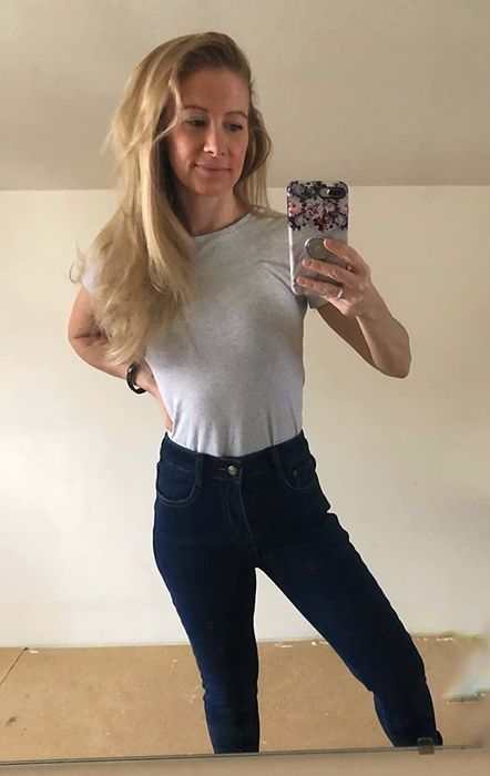 Reviewer selfie wearing jeggings