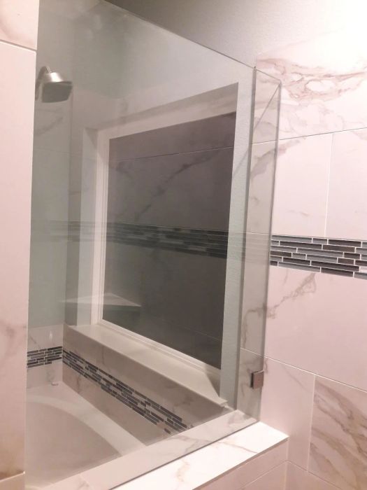 pristine shower glass