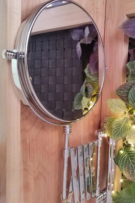 Reviewer image of mirror against wall
