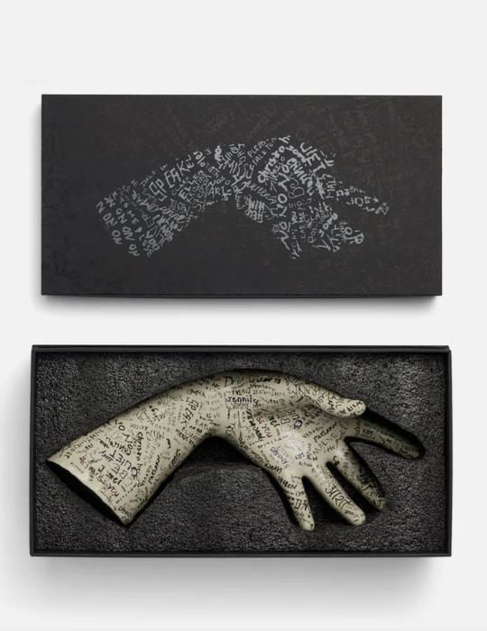 A mold of the iconic party hand from 