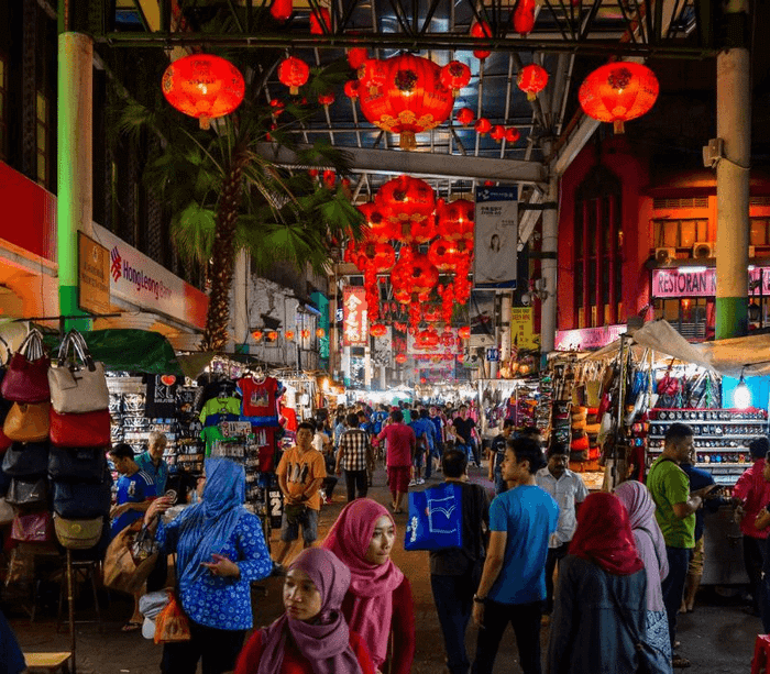 Shop and dine to your heart's content at Petaling Street Market
