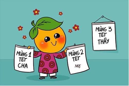 mùng 1 Tết cha, mùng 2 Tết mẹ, mùng 3 Tết thầy