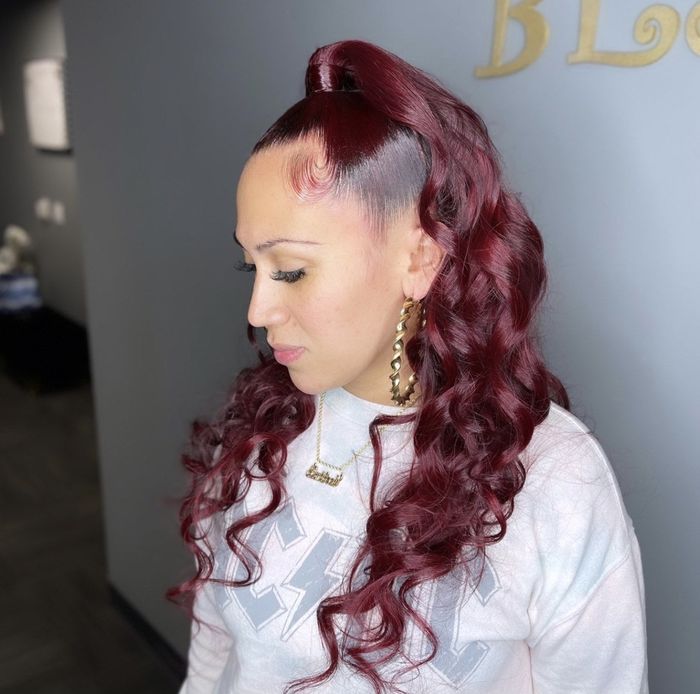 A reviewer shares an image of their loose, bouncy ringlets.