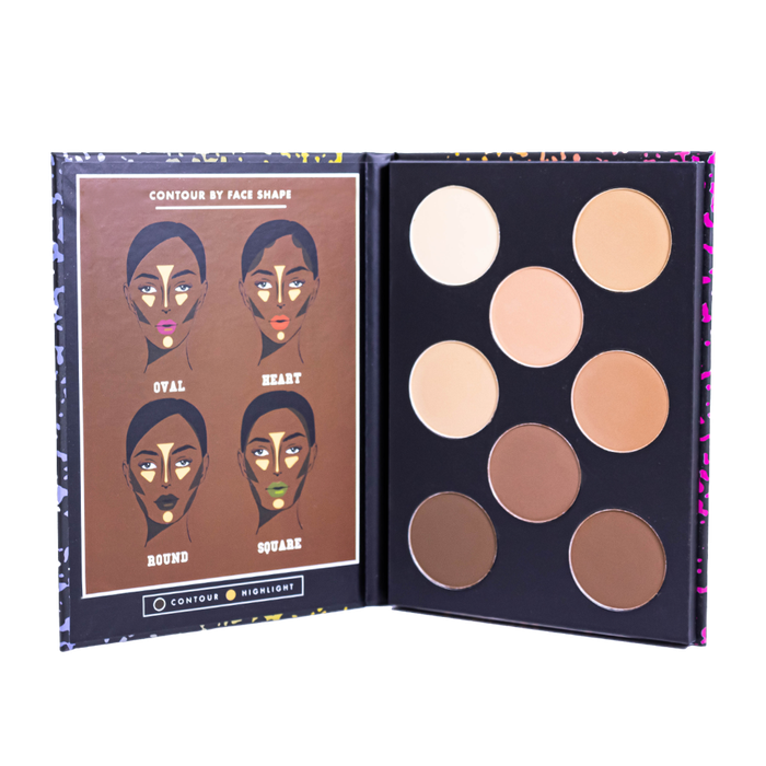 Inside view of the contour case palette