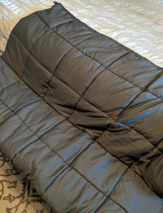 A reviewer posted an image of the blanket neatly rolled up, ready for use.
