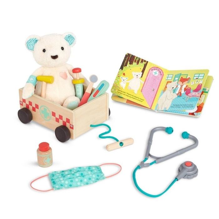 Bear accompanied by a doctor kit