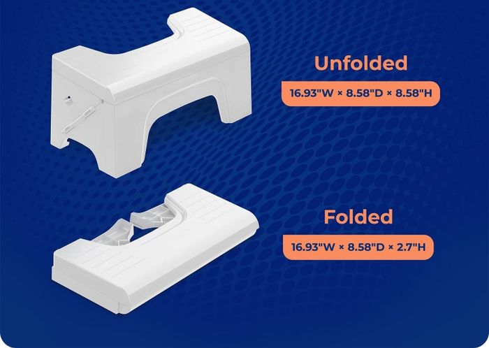 the stool in both folded and unfolded states