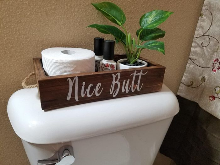 A brown box displaying the playful message 