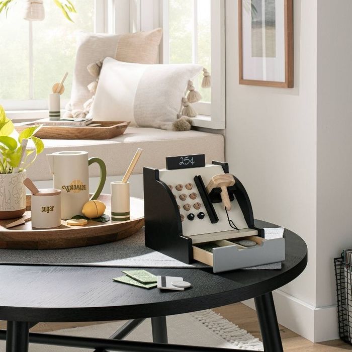 wooden cash register
