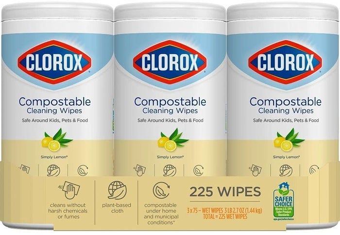 Image showing the compostable Clorox wipes, ready for use.