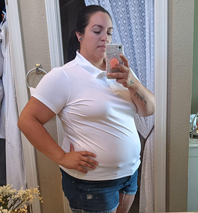 Image of reviewer wearing a white shirt