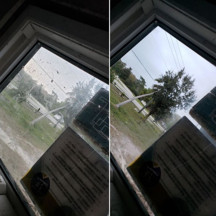 Reviewer results showcasing the effectiveness of glass wipes on a window.