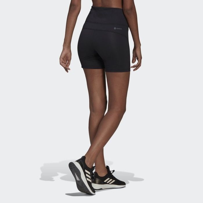 back view of the model wearing the biker shorts