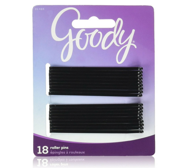 A pack containing 18 black roller pins.