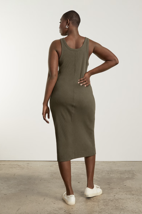 model showcasing the dress from behind