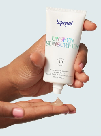 bottle of Supergoop! Unseen Sunscreen