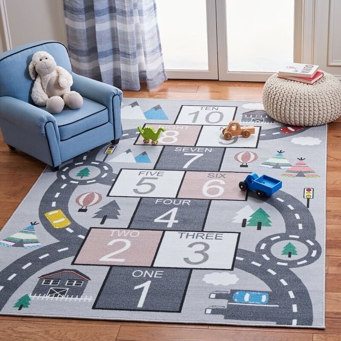 The area rug in a child's room