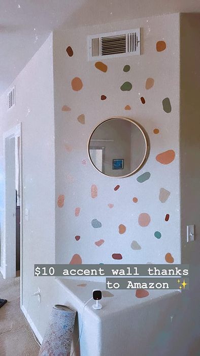 Wall decals applied to a wall