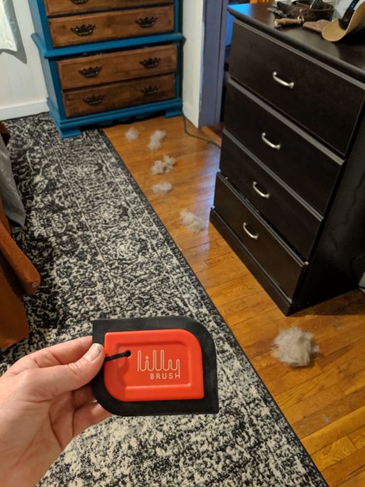 A reviewer showcasing the Lilly brush in action.