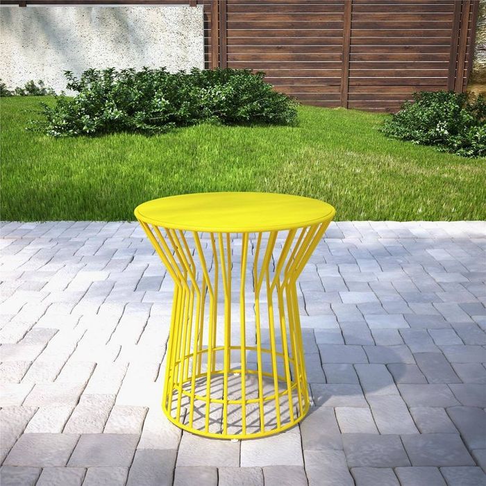 The table in yellow.