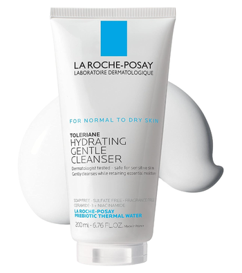 A mini bottle of La Roche-Posay's Hydrating Gentle Cleanser.
