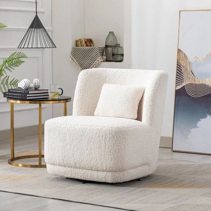 The white accent chair