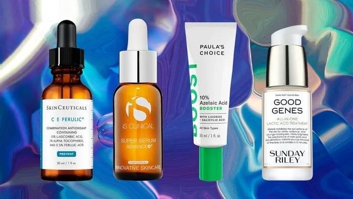 four serum bottles