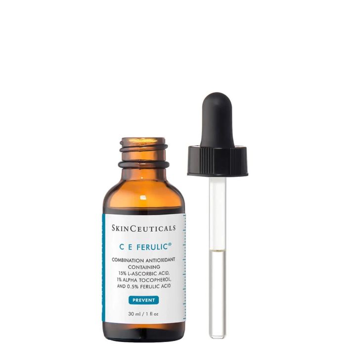 A bottle of serum, offering concentrated skincare benefits.