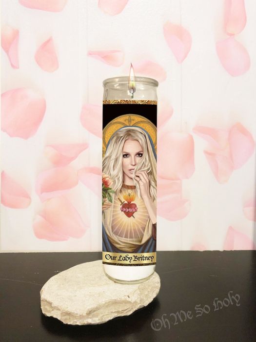 Britney Spears prayer candle