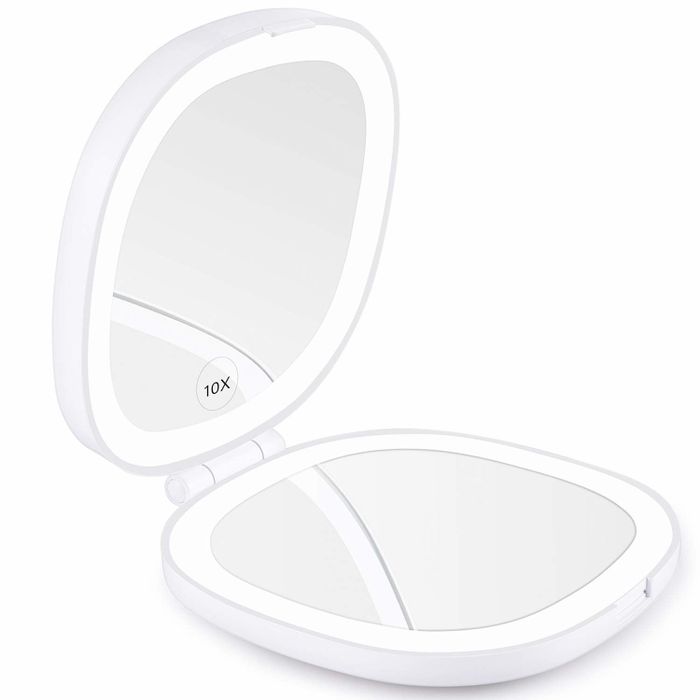 The mirror is a great on-the-go accessory.