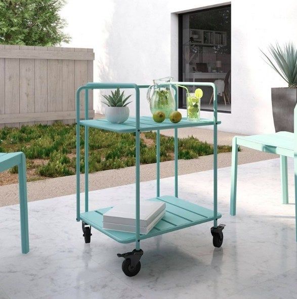 This plant and decor cart is perfect for adding some greenery and style to your space.