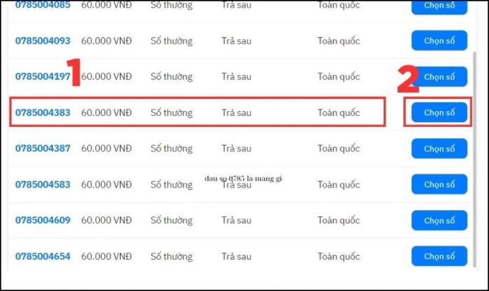 Chọn số mà bạn cảm thấy ưng ý.