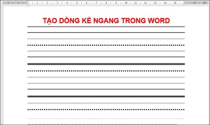Tại sao nên tạo dòng kẻ trong Word?
