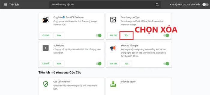 Nhấn Ok để xác nhận việc xóa