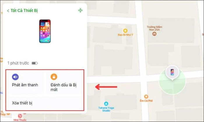 Lựa chọn một phương án trong các sự lựa chọn để tìm lại chiếc máy của bạn.
