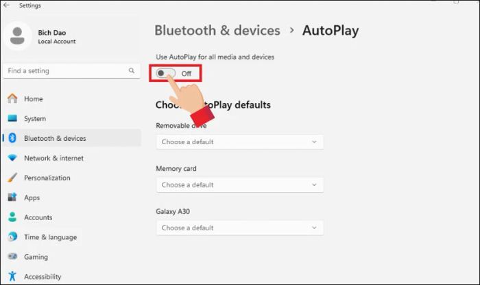 Tắt Autoplay trên laptop để tiết kiệm RAM