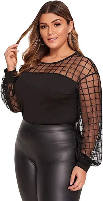 Model wearing the top – front view