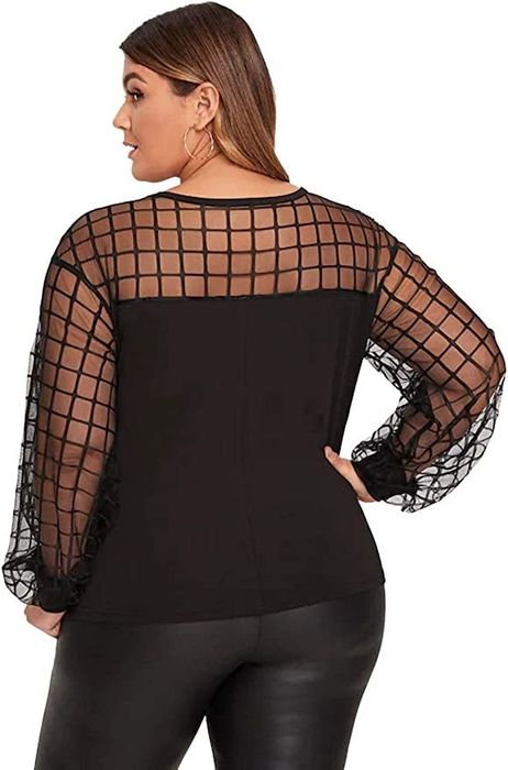 Model wearing the top – back view