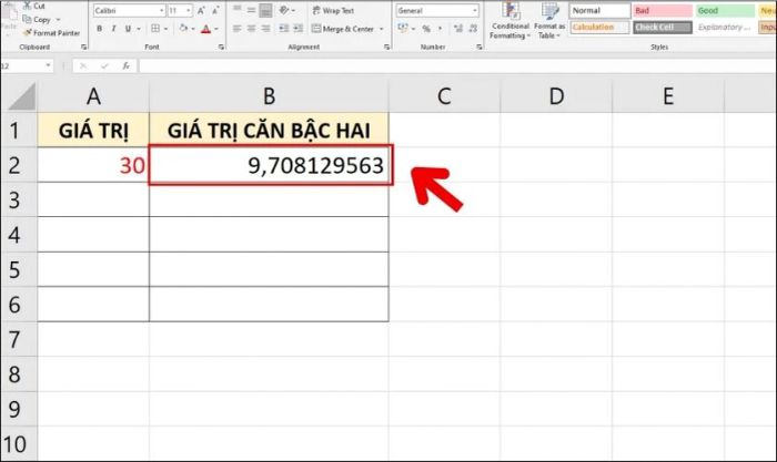 Cách sử dụng hàm SQRTPI để tính căn bậc hai trong Excel