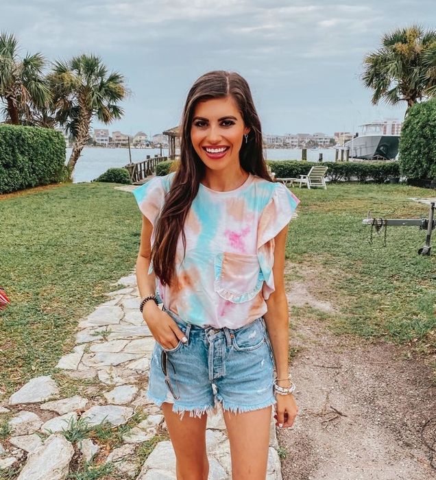 Reviewer showcasing the shirt