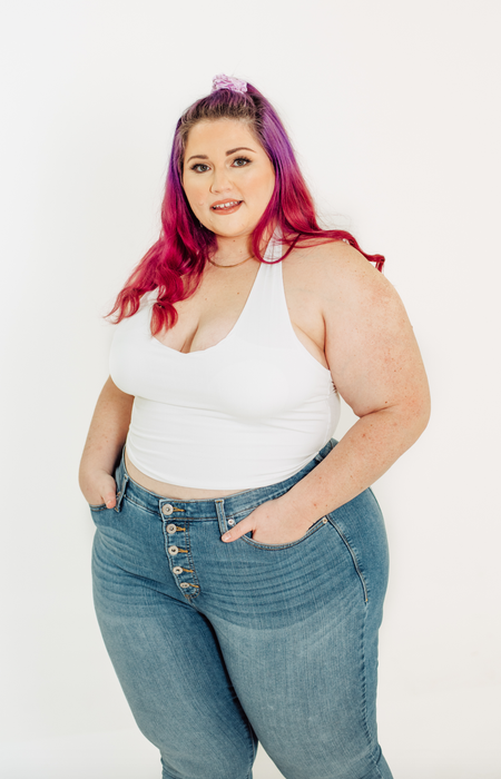 Model showcasing the top