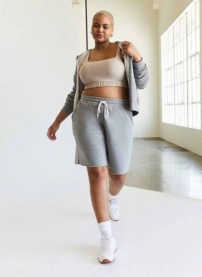 A model is showcasing the shorts.