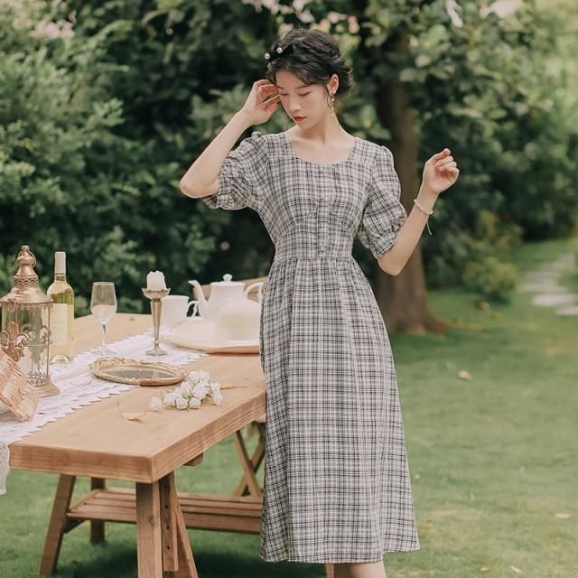 The dress in a timeless black hue.
