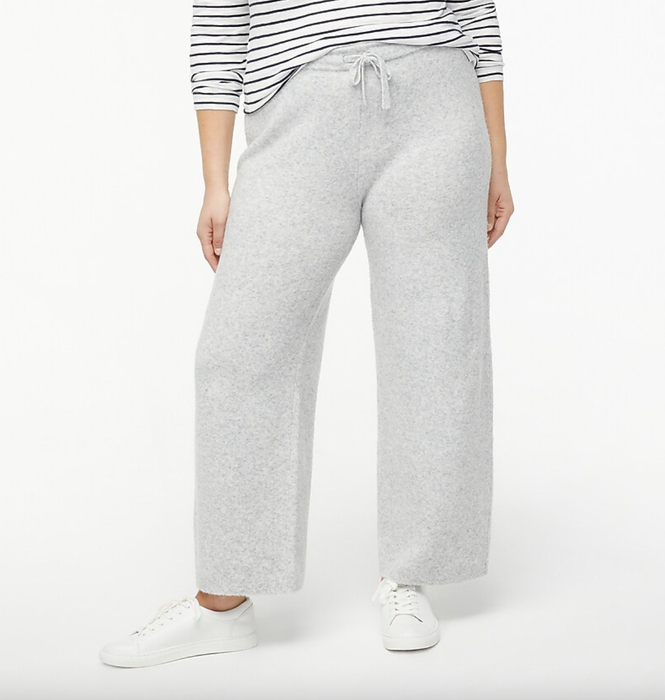 A model is wearing the pants.