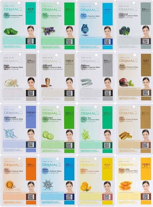 a collection of sheet masks