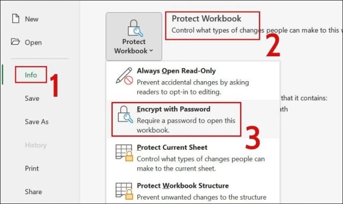 Các phương pháp để bảo vệ file Excel bằng mật khẩu