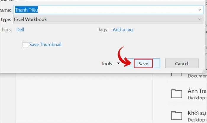 Nhấn Save để lưu file lại.