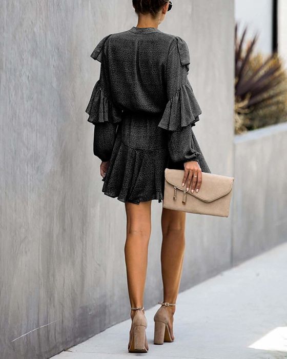 The back view of the dress.