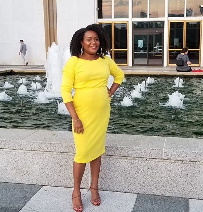 A reviewer in a yellow dress shares her take on the style and comfort of this outfit.