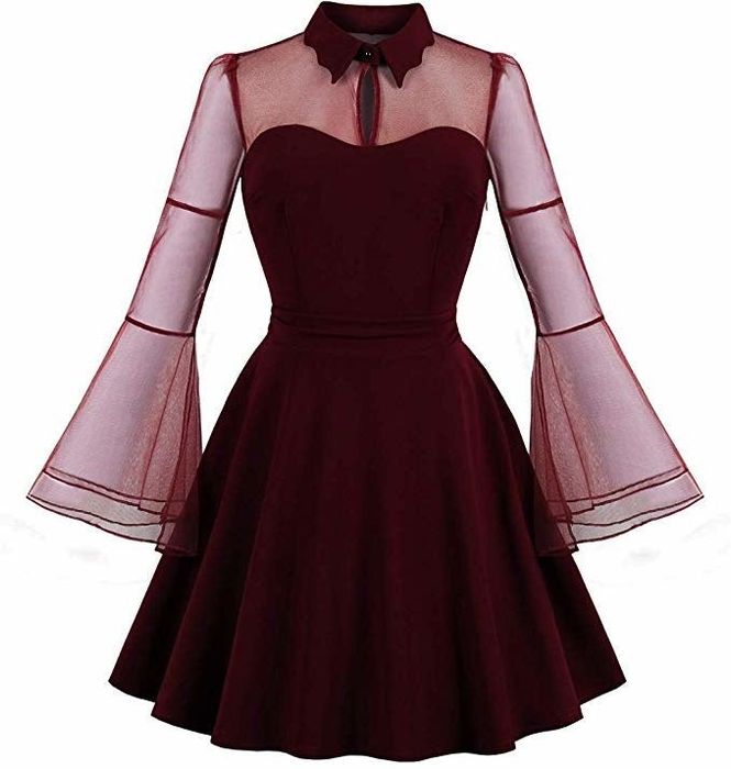 The dress is also available in a beautiful burgundy color.